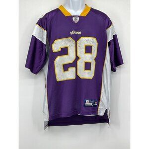Reebok NFL Mens Adrian Peterson Minnesota Vikings #28 Purple Jersey Size L
